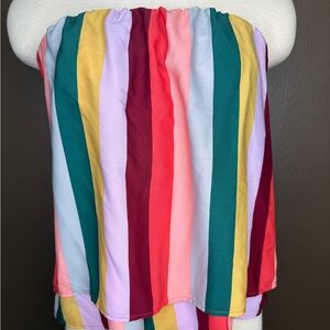 Vici Pink and Red Striped Top